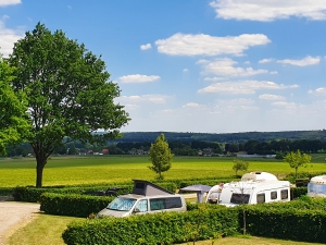 Overzicht van de camping in Groesbeek Veel privacy op boerderijcamping Op den stuwal in Groesbeek
